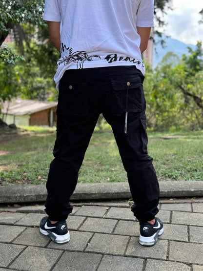 JOGGER DRIL NEGRO