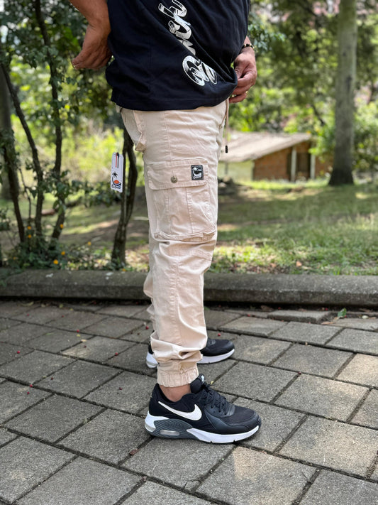 JOGGER DRIL BEIGE